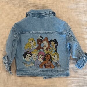 Disney Blue Denim Jacket with Princess Design